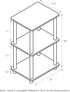 2 FURINNO Turn-N-Tube Space Shelf, Walnut/Brown