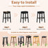 Lufyzora 100% 20% Counter (2 PU Leather Bar Stool Covers Rectangular, Waterproof Stool Covers Rectangle Super Stretch