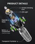 Electric Salt and Pepper Grinder Set, Refillable Battery Operated Automatic Shakers, Adjustable Coarseness