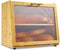 Joyvilla Double Layer Bamboo Bread Box for Kitchen Countertop, Bread Storage Container, Bread