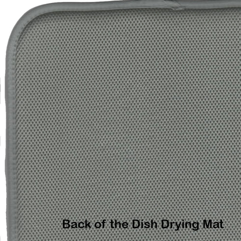 Caroline's Treasures 8958DDM Abstract Flowers Dish Drying Mat, Purple and Yellow Absorbent Pad for Kitchen Counter, 14