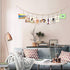 Wall Hanging Photo Display with Wooden Beads Garland, Collage Picture Frame for Boho Home Decor