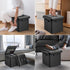 13 Inches DocSafe Storage Ottoman with Lock,Fireproof Folding Ottoman Foot Rest Stool Storage Chest with Storage Safe