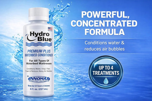 8 oz 2-Pack GCA Hydroblue Premium Waterbed Conditioner Multi-Purpose Additive for All Waterbed Mattress Types, Helps