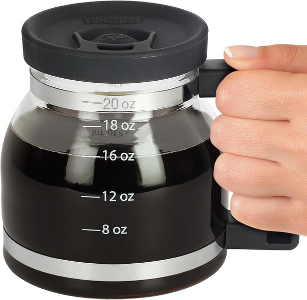 Cupa Joe Coffee Mug 20oz Borosilicate Glass Diner Pot Mug with Spill-Proof