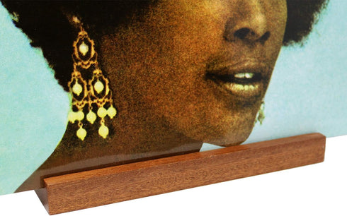 Big Fudge Wooden Record Holder Stand for Vinyl Records, Now Playing Display Stand for Special LP Albums