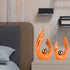 9.5"H Orange Gold Aesthetic Room Decor Accent, TV Stand Funky Table Centerpiece, Abstract Art Ceramic Statue