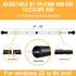 Curtain Rods for Windows 48 to 84, 1 Inch Black Heavy Duty Drapery Rod Set with Adjustable Ball Finials