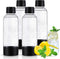 meekoo 4 Pcs Soda Carbonating Bottles, Clear Soda Maker Bottle, Compatible with Isoda Drinkmate Maker for Home Party