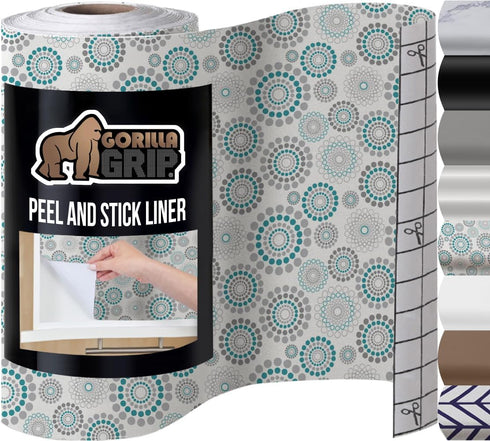GORILLA GRIP Peel and Stick Paper, Removable Cover for Books, Cabinets, Easy Install, 11.8 in x 20 FT