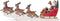 Transpac Y3954 Imports Reindeer Santa Sleigh Figurine - 14.5-inch Length, Resin, Multicolor