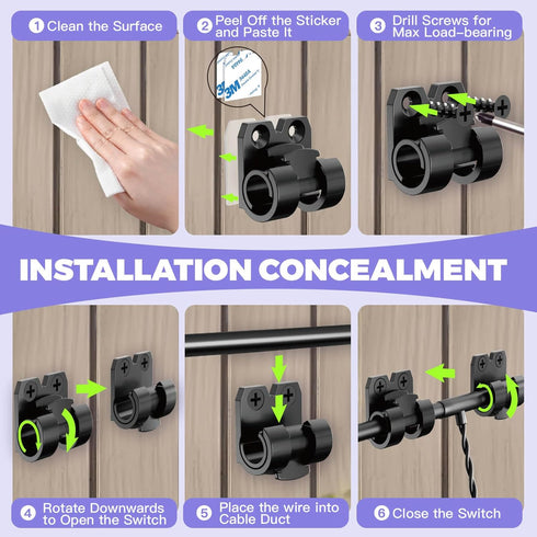 25pcs VEXON Hooks for Outdoor String Lights Clips: Christmas Light Clips with Waterproof Adhesive for Hanging Balcony