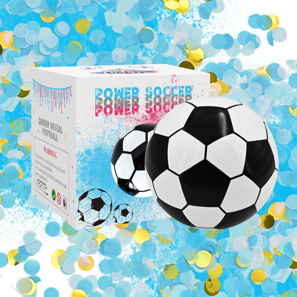 LIONTELO Gender Reveal Soccer Ball with Powder and Confetti Exploding Soccer Balls Kit
