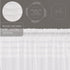 VHC Brands Farmhouse 16"x60" Valance, White Rod Pocket Kitchen Window Curtains