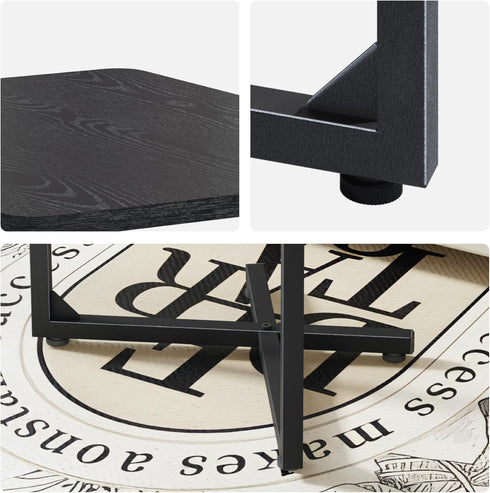 Generic Set 2, ET-X-BKW2 NEFROM C-Shaped End Tables, Sofa TV Trays of Small Couch Side Table for Living Room, Bedroom