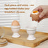 4pcs INGOFIN Ceramic Egg Cups, Egg Holder for Hard Boiled Eggs, Store and Serve Egg Holder, Tray Kitchen Gadgets Tools