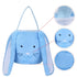 XinblueCo Plush Easter Bunny Basket - Personalized Egg Hunting Easter Bags with Long Plush Ear, Bunny Tote Bags for