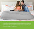 COSMOPLUS Pregnancy Pillow Cover, U Shaped Full Body Pillow Case for Maternity, Stretchy Cool Breathable Jersey Fabric,
