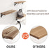 YGEOMER Floating Shelves for Wall, Light Carbonized Brown Wall Mounted Wood Shelf for Home Decor, Set of 4