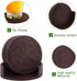 Set 6 Drink Coasters,PU Leather Bar Beer Beverage Coaster for Drinks of with Holder Coasters for Wooden Table Coffee