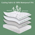 Premium 100% Waterproof Queen Size Mattress Protector, Breathable 3D Air Fabric Cooling Cover, 8''-21'' Deep Pocket