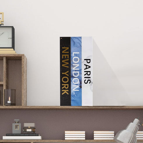 Set 3 (Z111) Decorative Books for Home Decor of Stacked Book Coffee Table Bookshelf Dcor Faux Books for Decoration