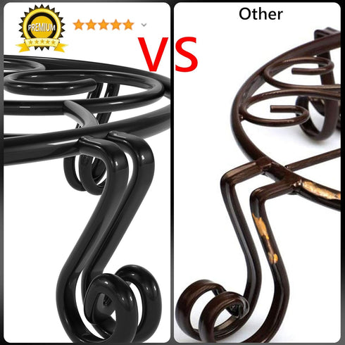 Yimobra Original Patented Heavy Duty Plant Stand for Flower Pot, Black, 11.8 Inches, Metal Rustproof Iron Rack