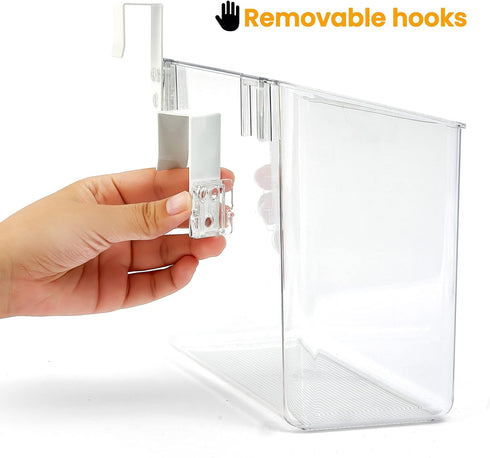 vacane Office Hanging Organizer, Clear Hanging Baskets for Organizing Over the Cabinet Organizer Holder for Kitchen