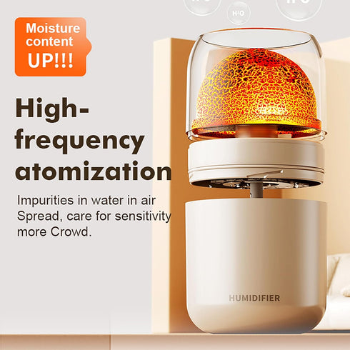 Portable Mini Humidifier, 300ml Small Cool Mist USB Personal Desktop Humidifier for Baby Bedroom Travel Office, Super