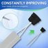 BOOMJOY Toilet Brush and Holder Set - Silicone Toilet Bowl Cleaner Brush with Tweezers for Bathroom Cleaning