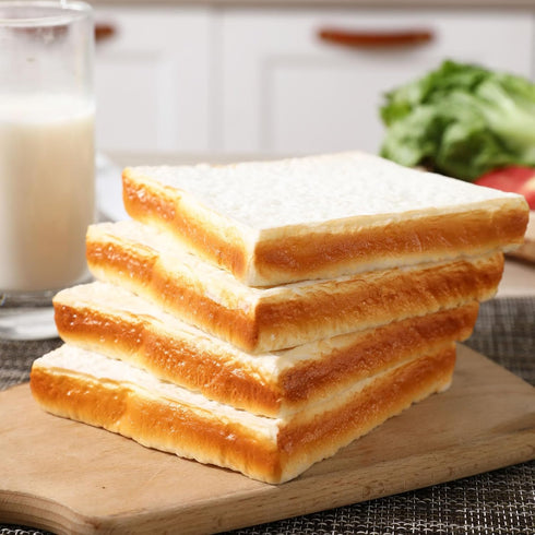 Joeabor 4 Set Artificial Bread Slice Fake White Sliced Bread Realistic Fake Food for Display Faux Bread Slice Model