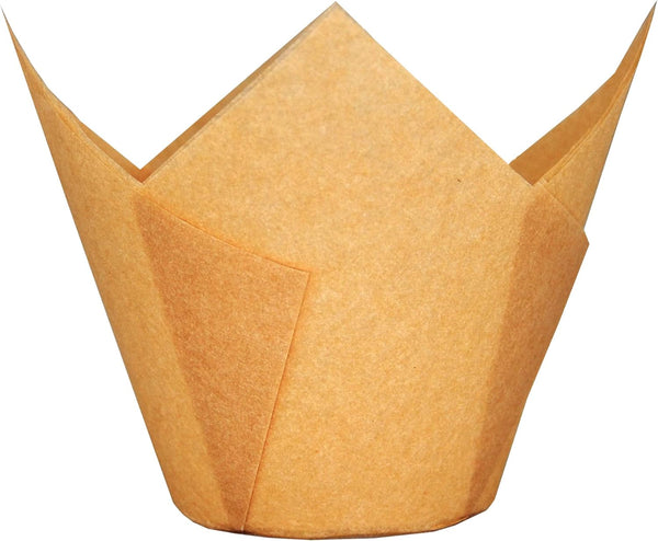 Extra Large Jumbo Muffin Greaseproof Paper Baking Cups - 2-1/4" x 3-3/4", Case of 125 pcs