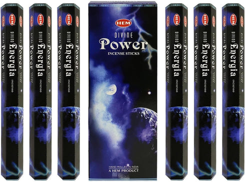 Hem Divine Power Incense Sticks - 120 Sticks, 6 Boxes, 9 Inches Long, 20g Per Box