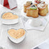 Luxshiny 5pcs Mini Heart Cake Pans, 4 Inch Aluminium Bakeware for Wedding, Birthday, Valentine’s Day
