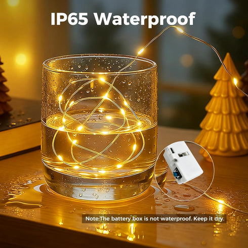 inkgear 6 Pack 3 7ft 20 Fairy Lights with Timer Battery Operated, Modes Mini Twinkle Lights Waterproof, LED Bulk String