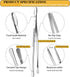 JETKONG 16-Inch Fine Tweezer Tongs Extra-Long Cooking Tweezer Stainless Steel Kitchen Tweezers (Round-Tips) by JETKONG