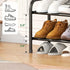 kiplant Closet, 2-Tier Closet Shoe Rack for Black Expandable Shoe Rack Metal Organizer, Heavy Duty Shoe Storage Shelf