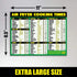 Air Fryer Cooking Times Magnetic Cheat Sheet, Extra Large 11” x 8.5” Quick Reference Guide for Airfry Foods