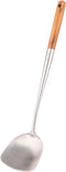 FJNATINH Wok Spatula - 17 Inch Stainless Steel Turner for Cast Iron Skillet