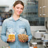 4 Lids,16 oz Szsrcywd Pcs Overnight Oats Containers with Plastic Oatmeal Prep Container Jars,Reusable Cereal Yogurt