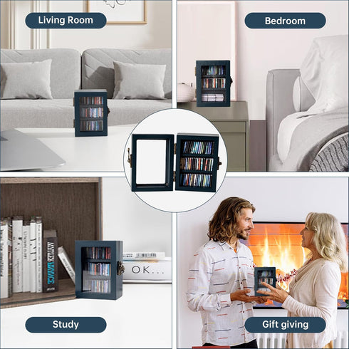 TABTAG 60 Anxiety Bookshelf Mini Book Micro Display Stand a Miniature Library Equipped with Mini - Books is an Ideal
