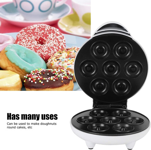 Electric Non Stick Doughnut Maker, Toaster Donut Machine for Home Snacks, Makes 7 Doughnuts