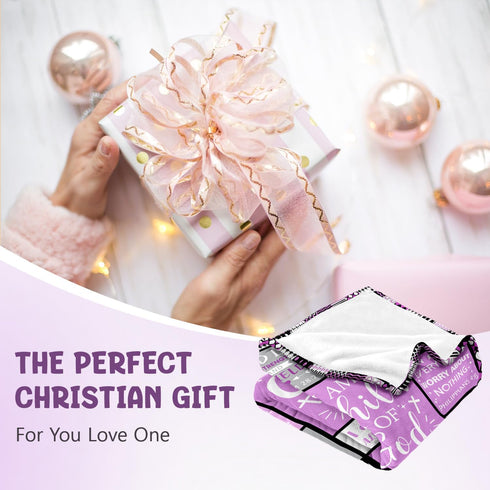 Sruemiul 50"x60" Communion Baptism Gifts for Girl - Christian Gifts for Women - I Am a Child of God Blanket