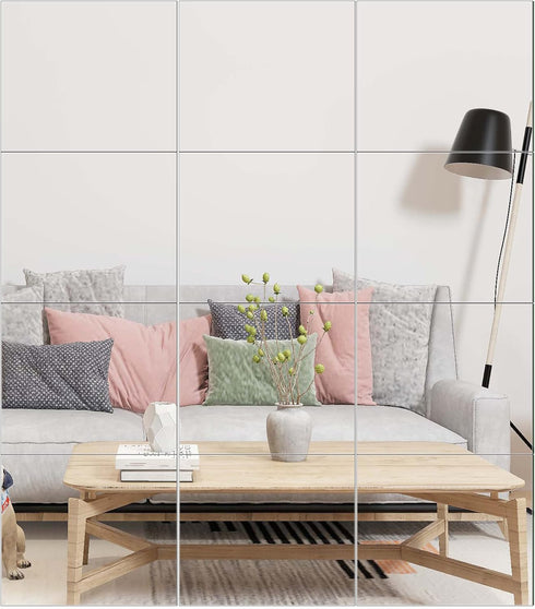 Ruomeng Gym Mirror Tiles - 14" x 12" x 12Pcs Wall Mounted Mirror