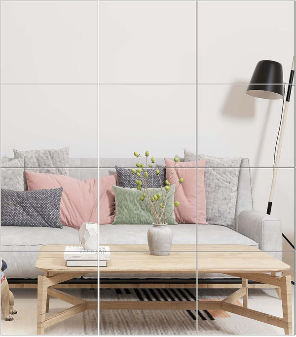 Ruomeng Gym Mirror Tiles - 14" x 12" x 12Pcs Wall Mounted Mirror