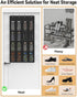 16 Closet 4 dodowin Over the Door Shoe Organizer Rack, Large Breathable Mesh Pockets, Foldable Hanging Storage Holder