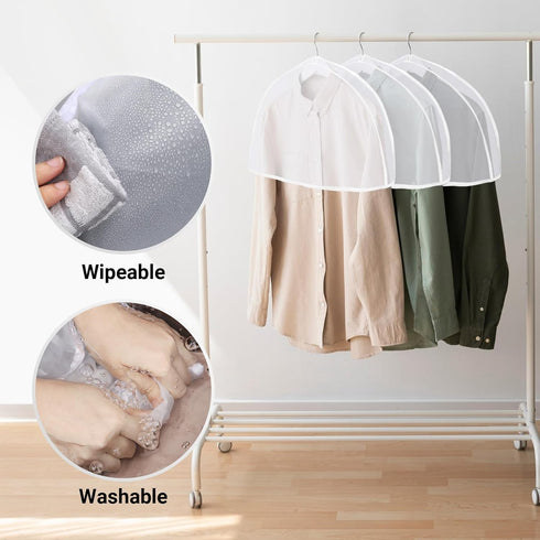 Shoulder Cover, 24x12x2 inch, Pack of 24 - Clothes Cover for Hanging T Shirt, Suit, Coat, and Wedding Dress