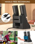 CIRCLE JOY Electric Salt and Pepper Grinder Set, Automatic with Charging Base, LED Light, Adjustable Coarseness, Black