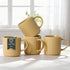 MONITO 16Oz Coffee Mugs Set of 4, Rustic Ceramic Coffee Cups Set