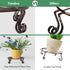 2 Pack Brown,10.2 Inches Yimobra Plant Stand for Flower Pot Heavy Duty Potted Holder Indoor Outdoor Metal Rustproof
